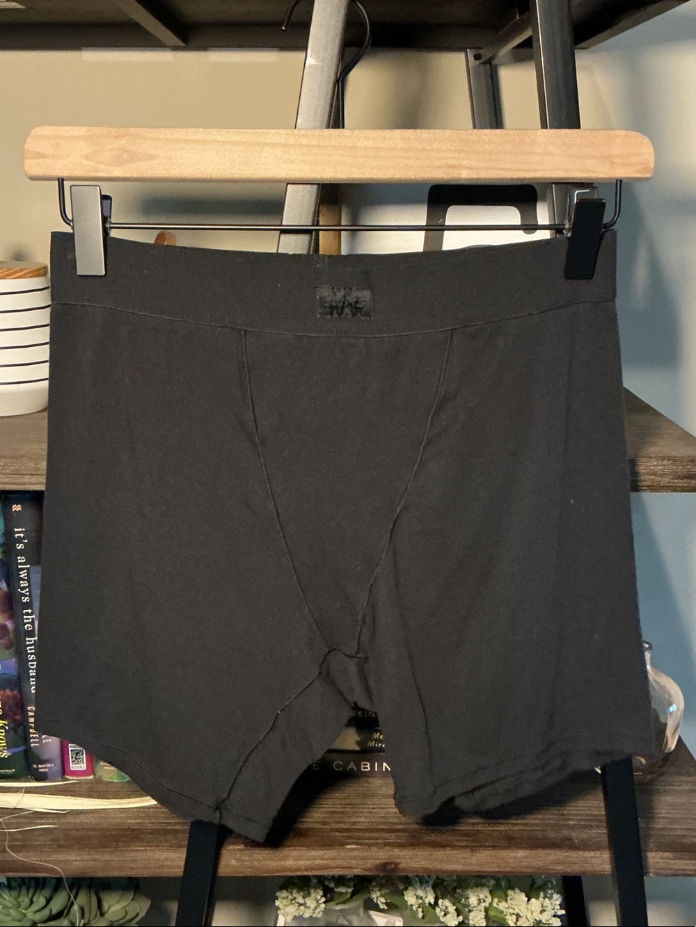 Skims Black Boxer Shorts Size M